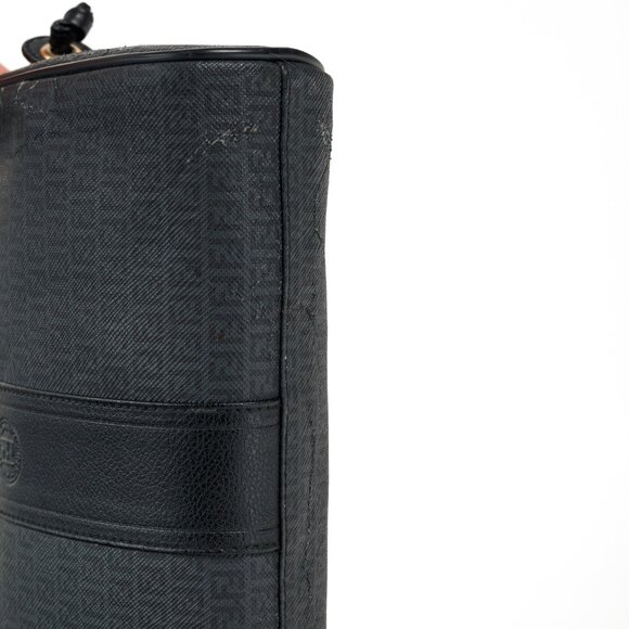 Fendi Vintage Grey & Black FF Coated Canvas Crossbody Bag - Picture 5 of 13